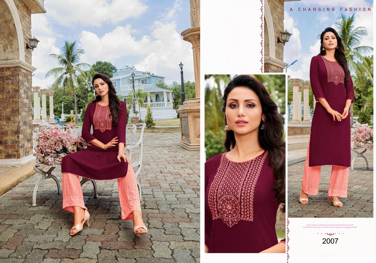 HARIYAALI KUNTUM New Exclusive Wear Designer Rayon Latest Kurti With Bottom Collection
